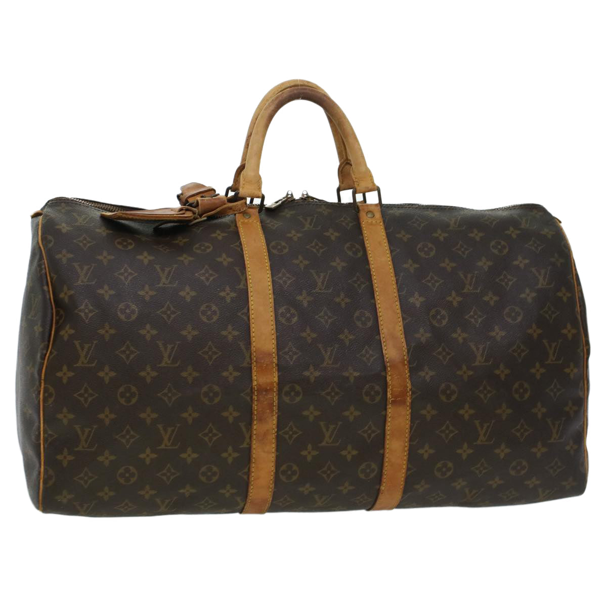 LOUIS VUITTON Monogram Keepall 55 Boston Bag M41424 LV Z105