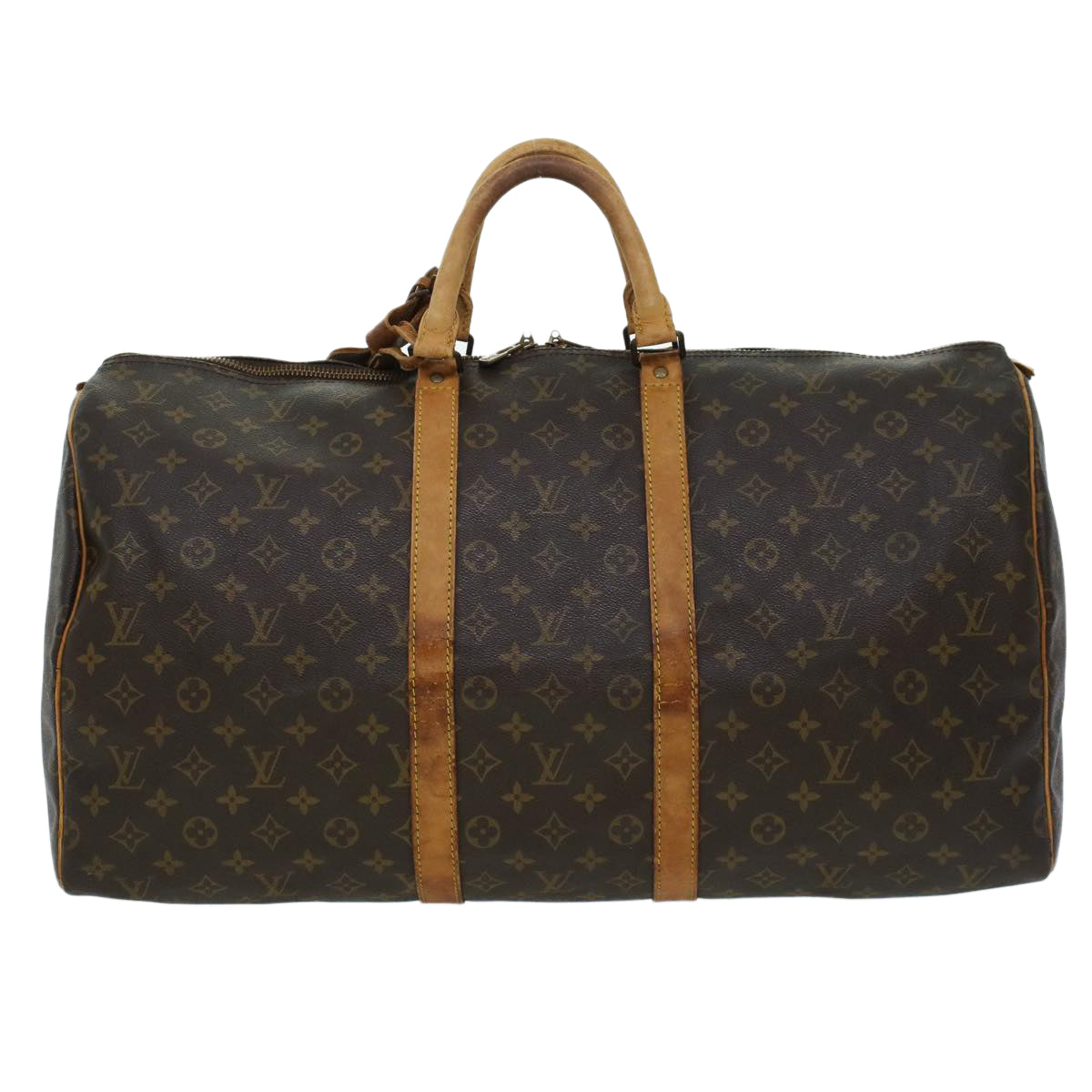 LOUIS VUITTON Monogram Keepall 55 Boston Bag M41424 LV Z105