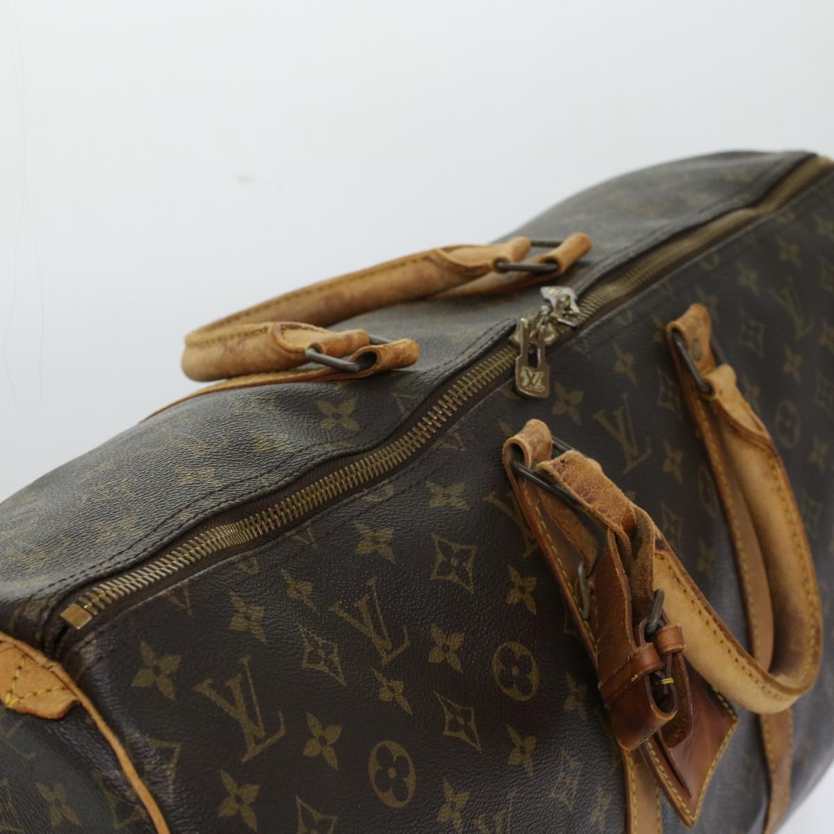 LOUIS VUITTON Monogram Keepall 55 Boston Bag M41424 LV Z105