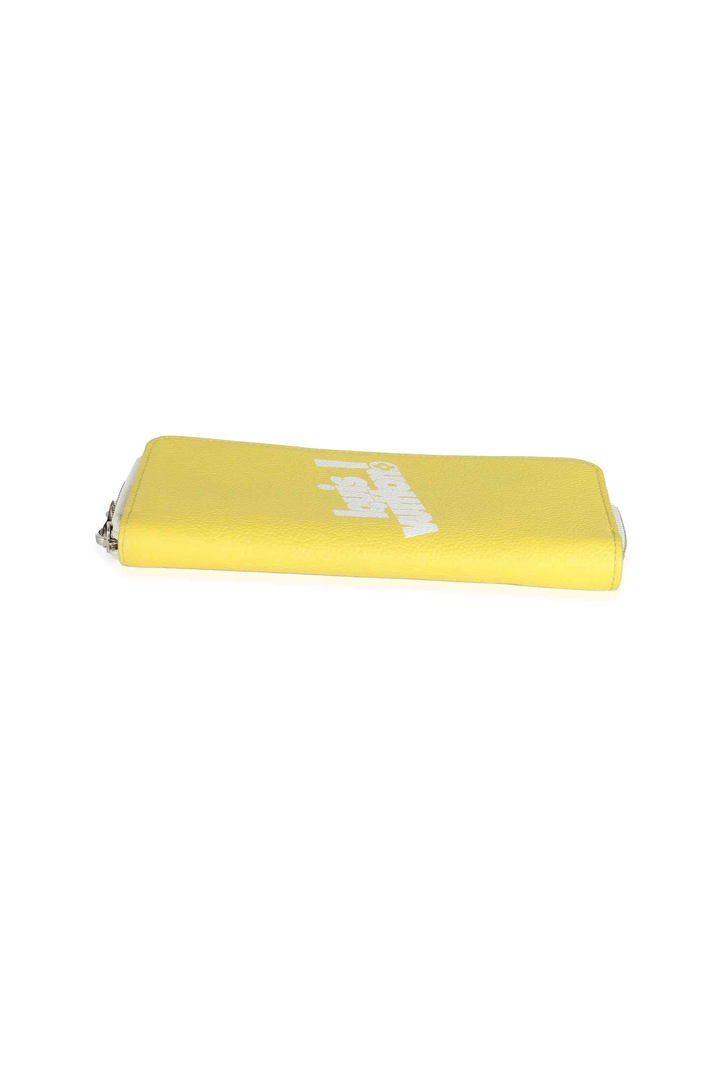 Louis Vuitton Jaune Taurillon Logo Vertical Zippy Wallet