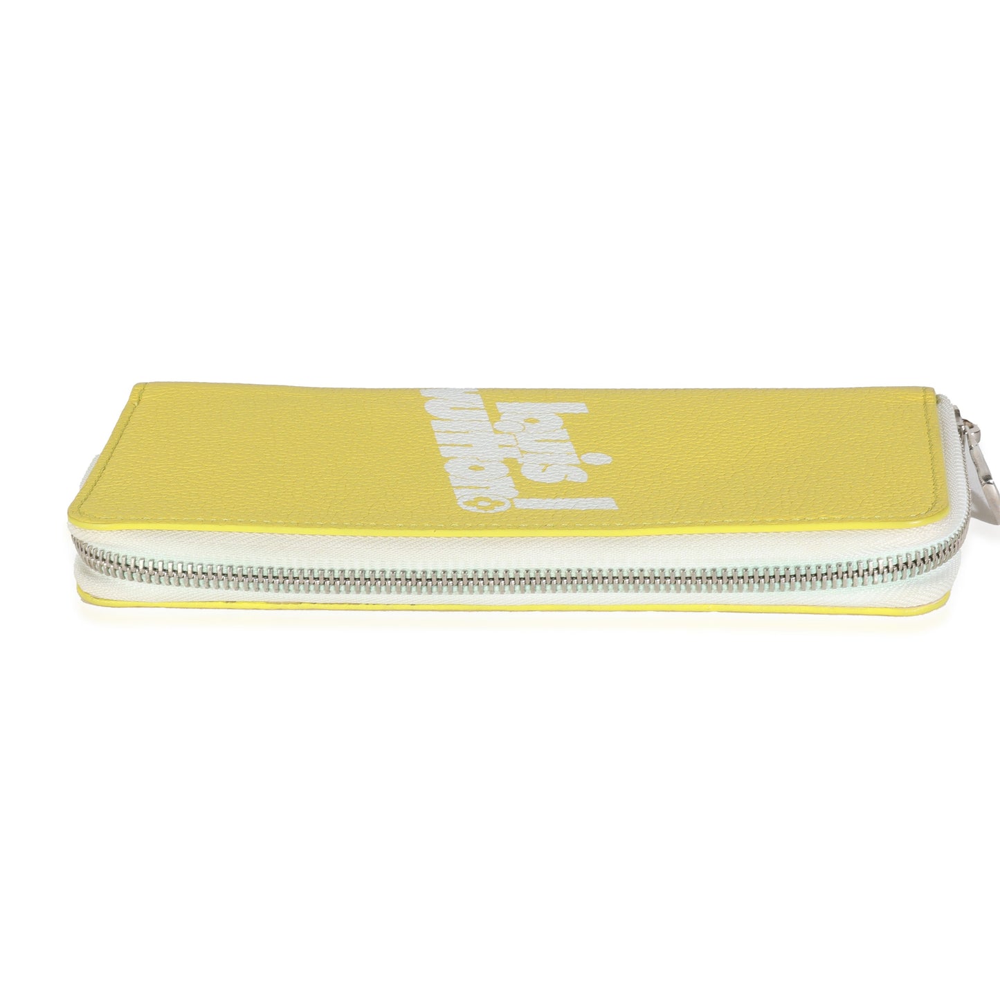 Louis Vuitton Jaune Taurillon Logo Vertical Zippy Wallet