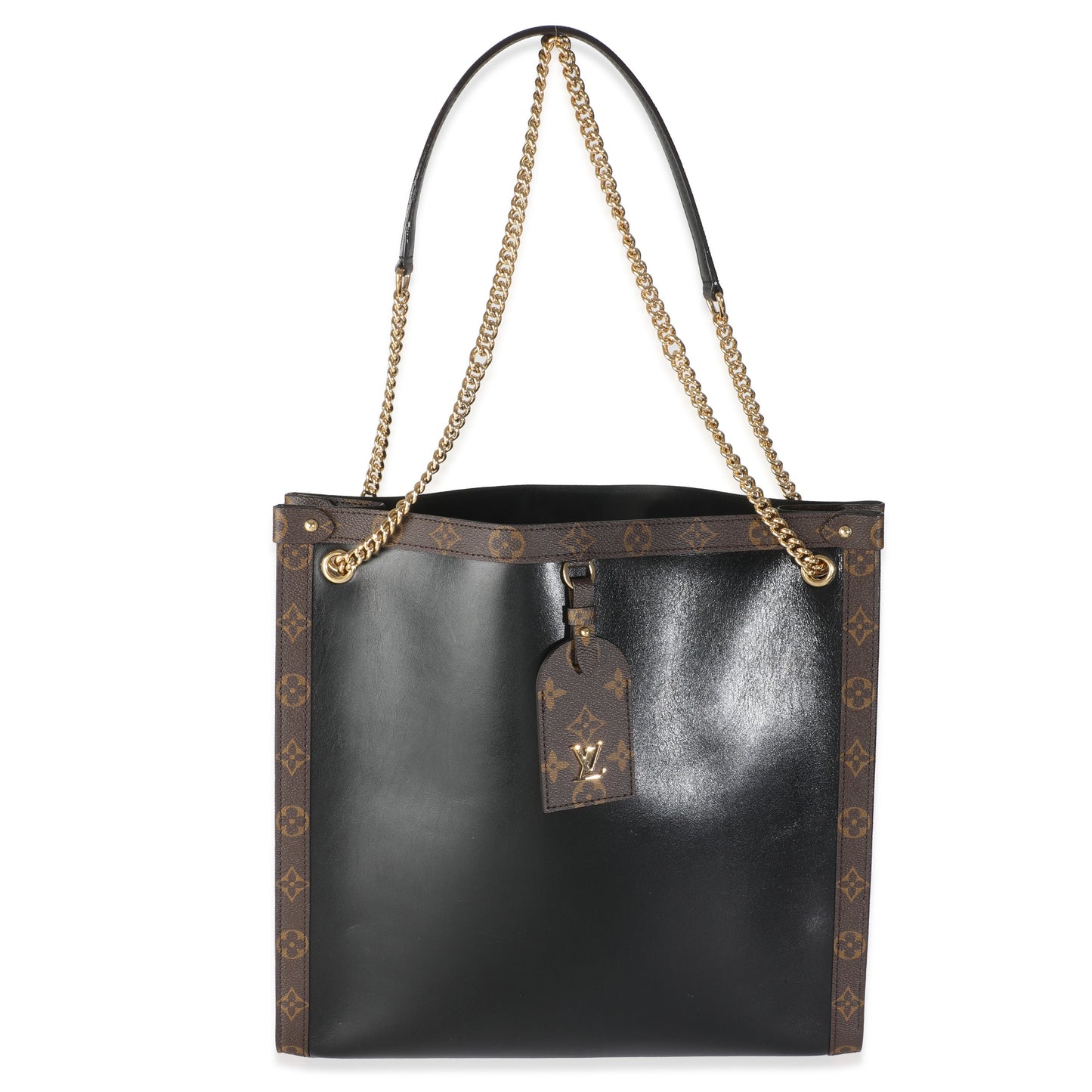 Louis Vuitton Black Calfskin Monogram Canvas Nova MM LV Vibe