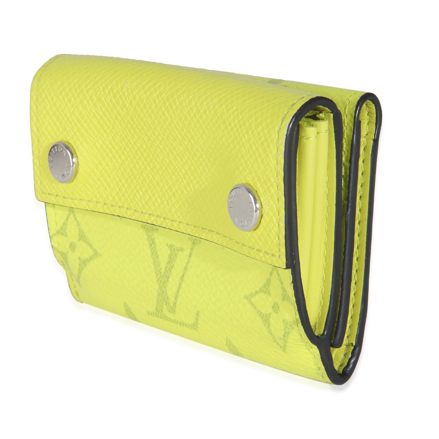 Louis Vuitton Yellow Tiagrama Discovery Compact Wallet