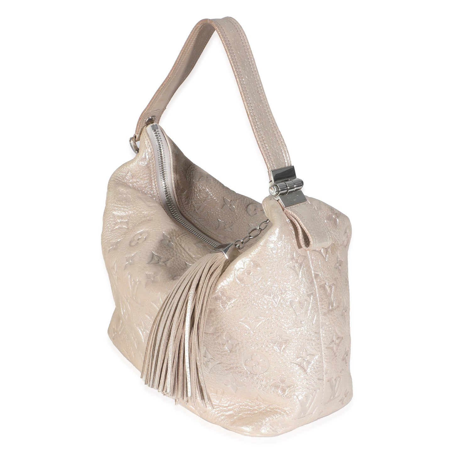 Louis Vuitton Silver Monogram Shimmer Calfskin Halo