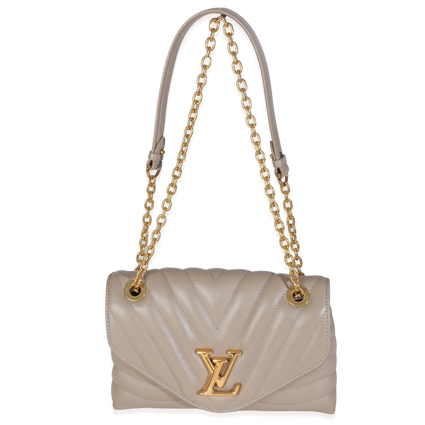 Louis Vuitton Taupe Calf Leather New Wave Chain MM