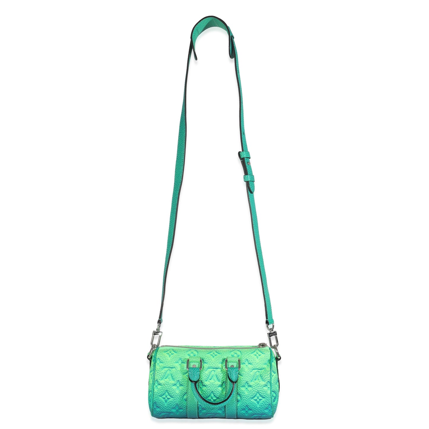 Louis Vuitton Bleu Vert Taurillon Illusion Keepall XS