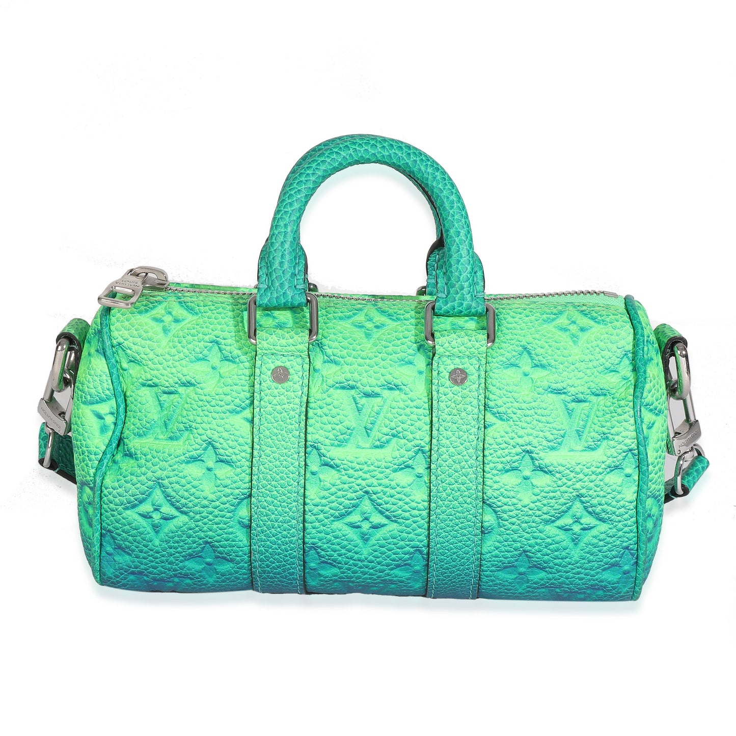Louis Vuitton Bleu Vert Taurillon Illusion Keepall XS
