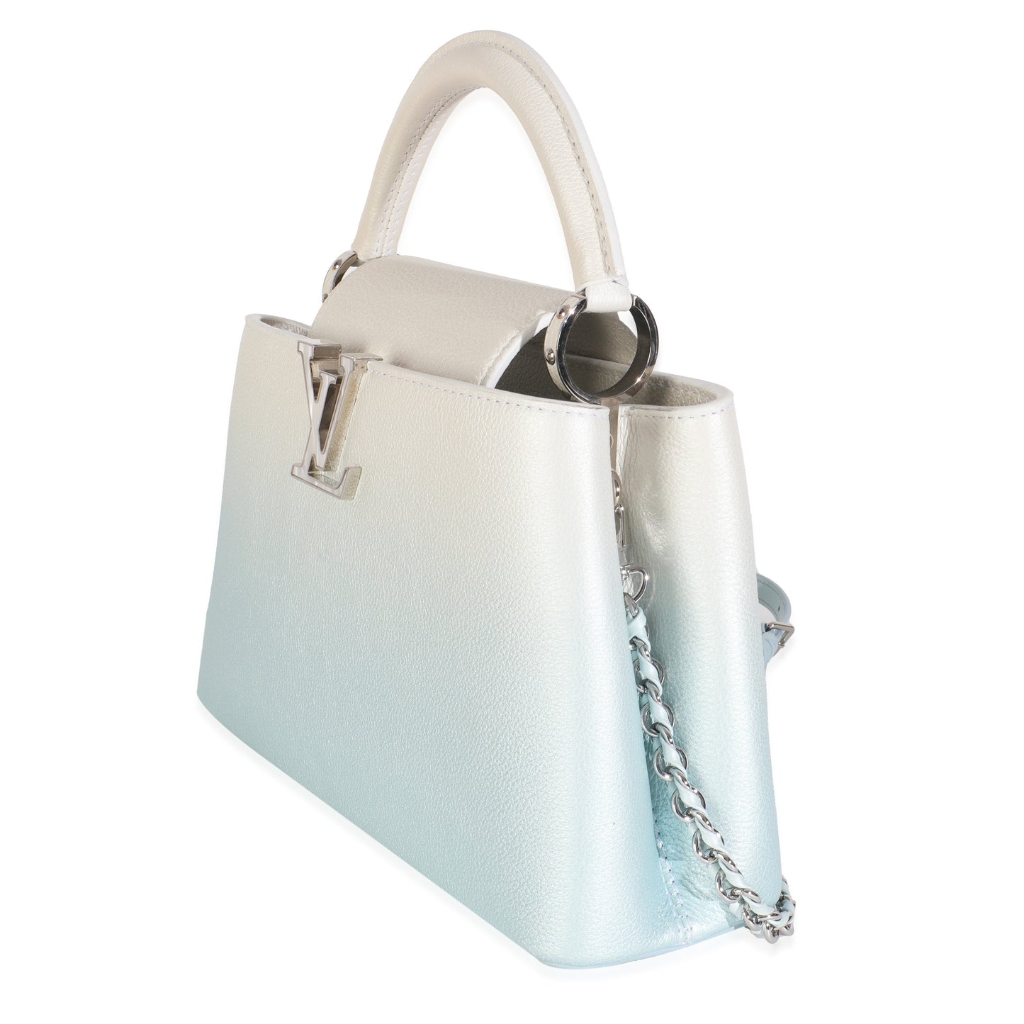 Louis Vuitton Blue Metallic Ombre Taurillon Capucines BB