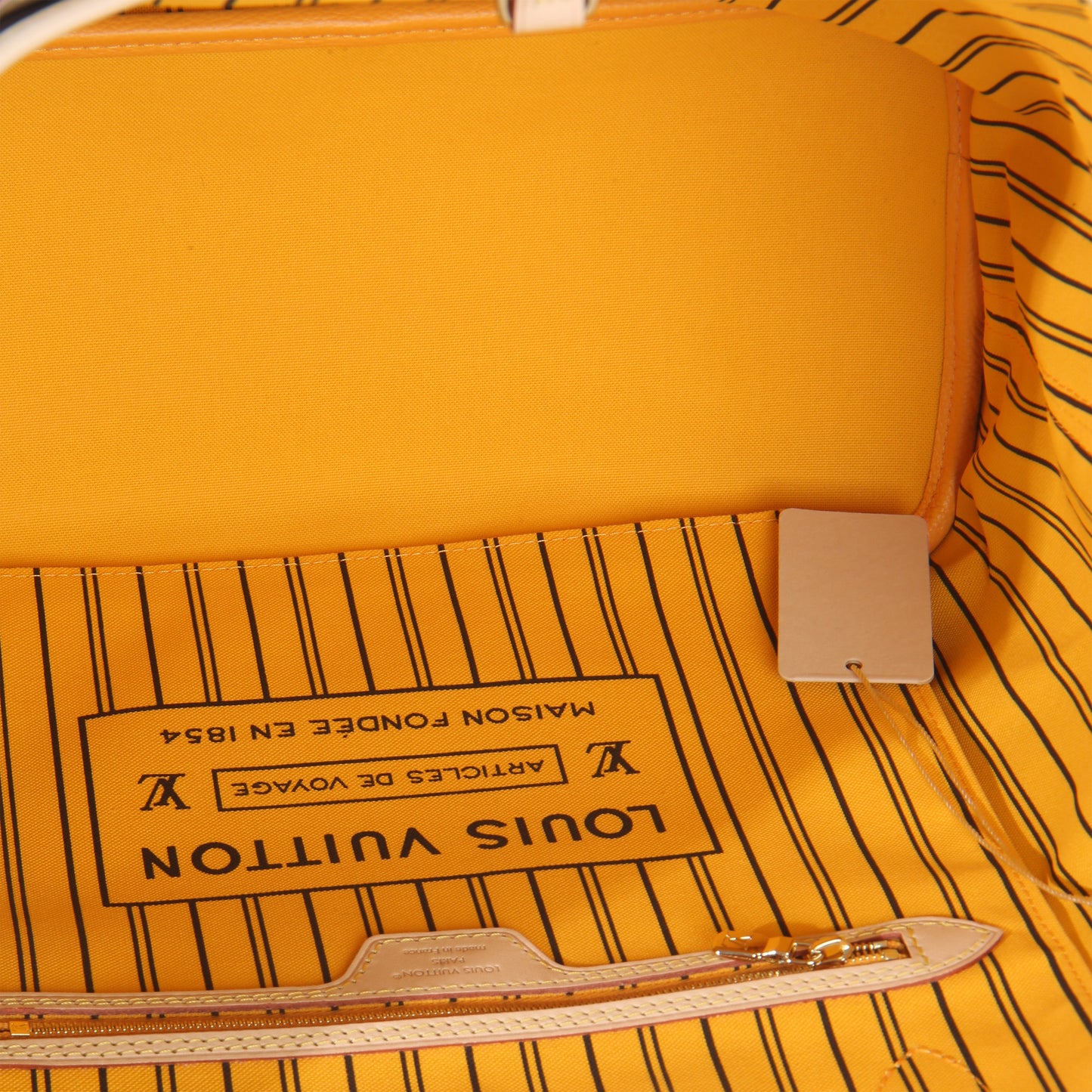 Louis Vuitton Jaune Safran Monogram Canvas Neverfull Bandouliere Inside Out MM