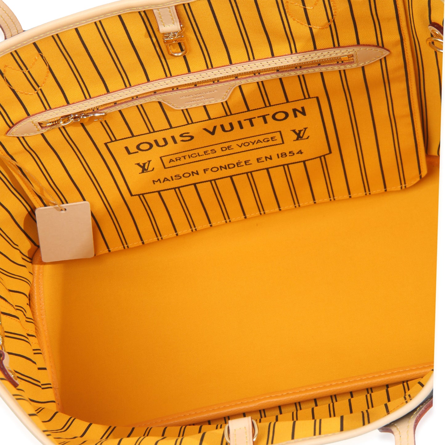 Louis Vuitton Jaune Safran Monogram Canvas Neverfull Bandouliere Inside Out MM