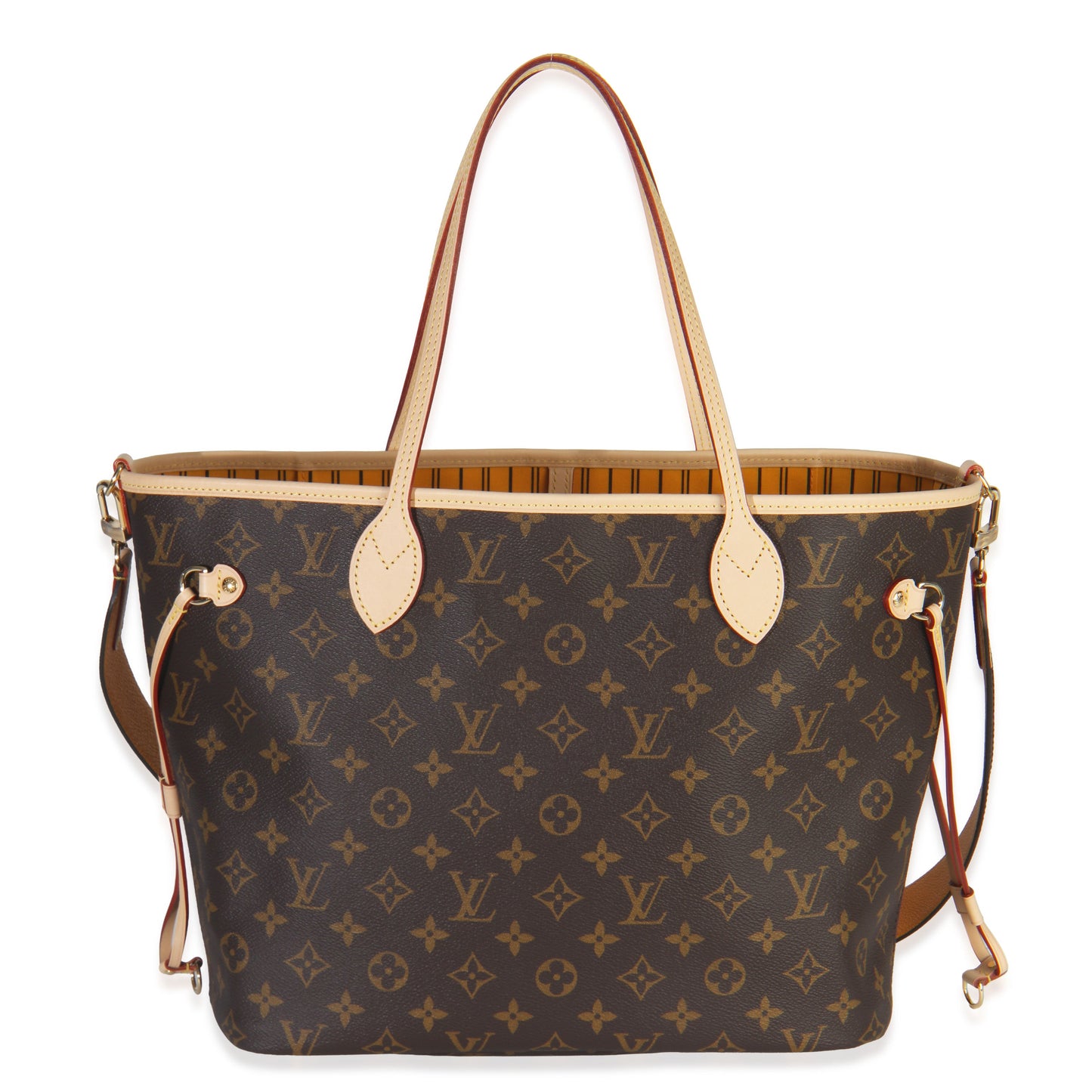Louis Vuitton Jaune Safran Monogram Canvas Neverfull Bandouliere Inside Out MM