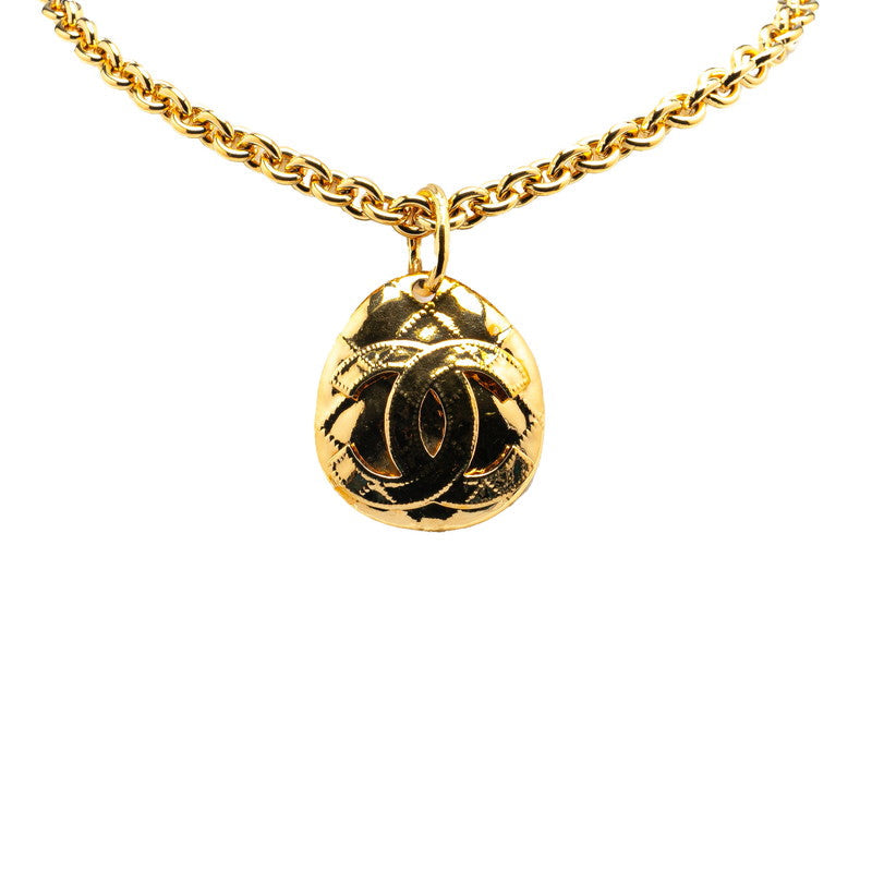 Chanel Vintage Coco Mark Matelasse Necklace