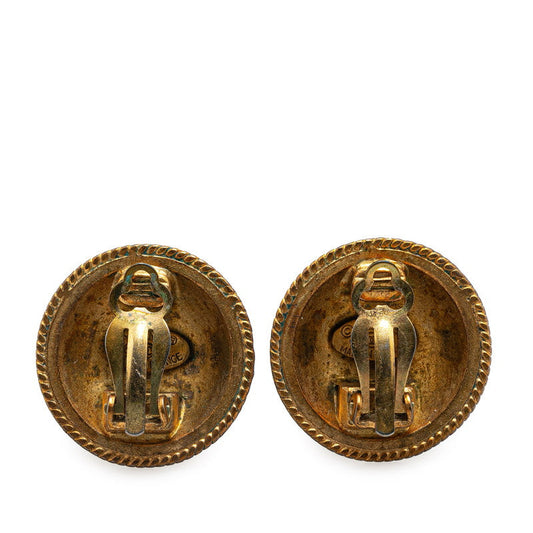 Chanel Vintage Coco Mark Round Earrings