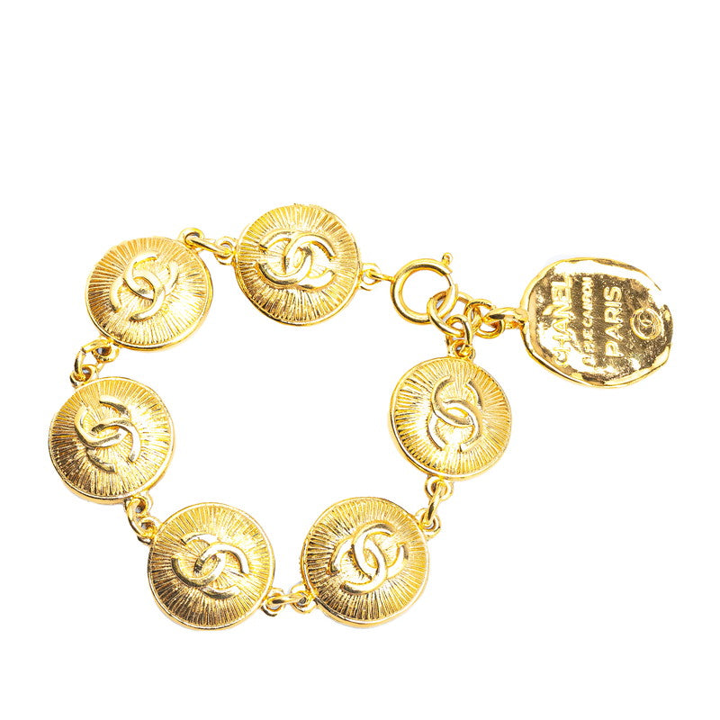 Chanel Vintage Coco Mark Medal Bangle Bracelet